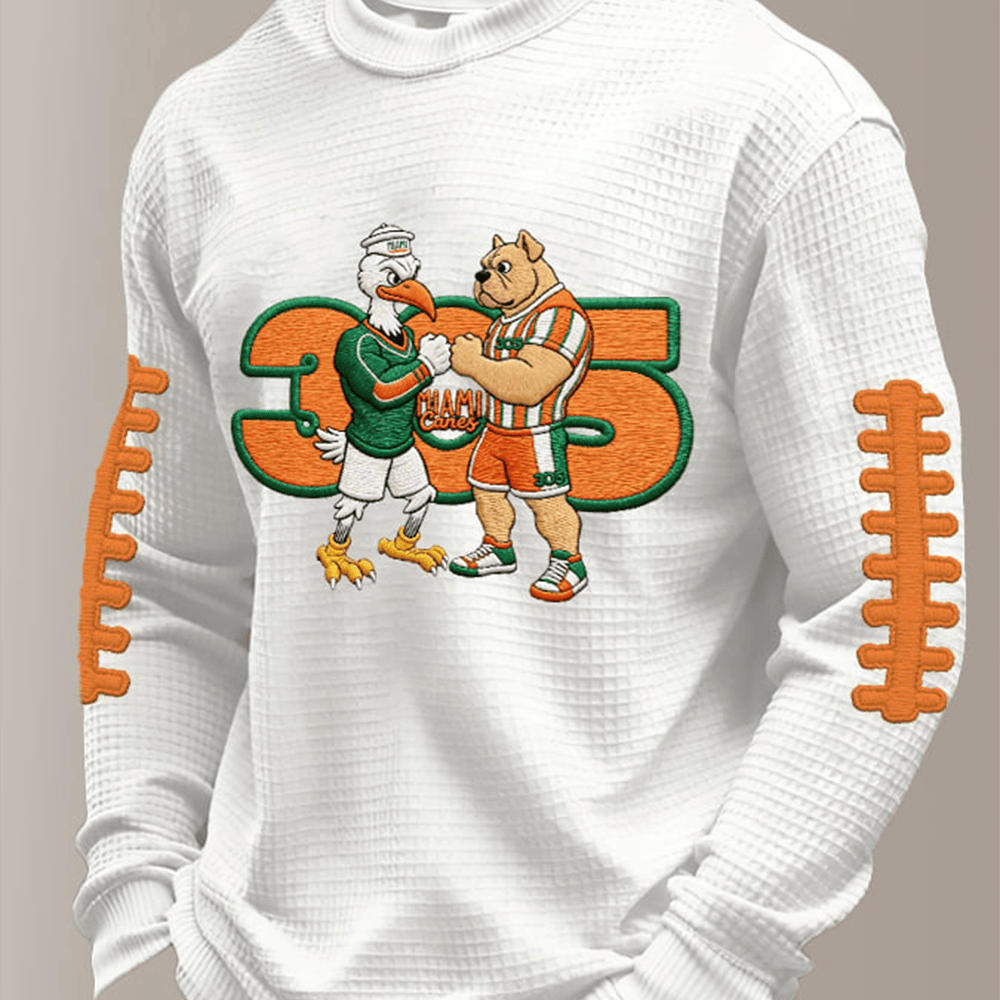 Miami Hurricanes Mascot Football Long Sleeve Shirt Miami Canes Football Merch Gift Ideas