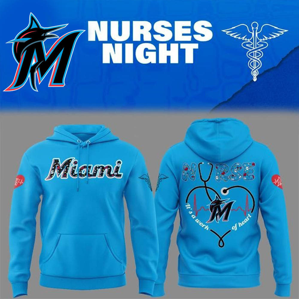 Miami Marlins Nurses Night Hoodie Best Gifts For Baskeball Fans