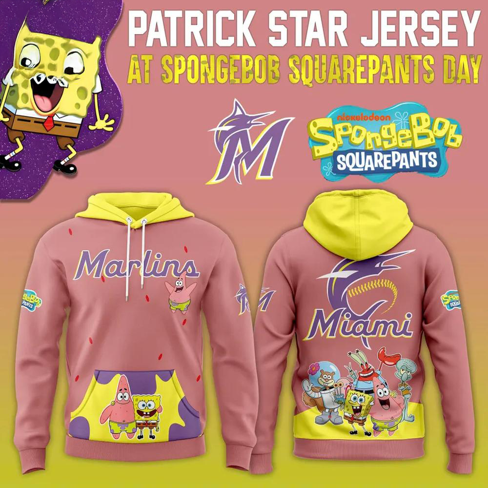 Miami Marlins SpongeBob SquarePants Day Limited Edition Hoodie Gifts For Sister