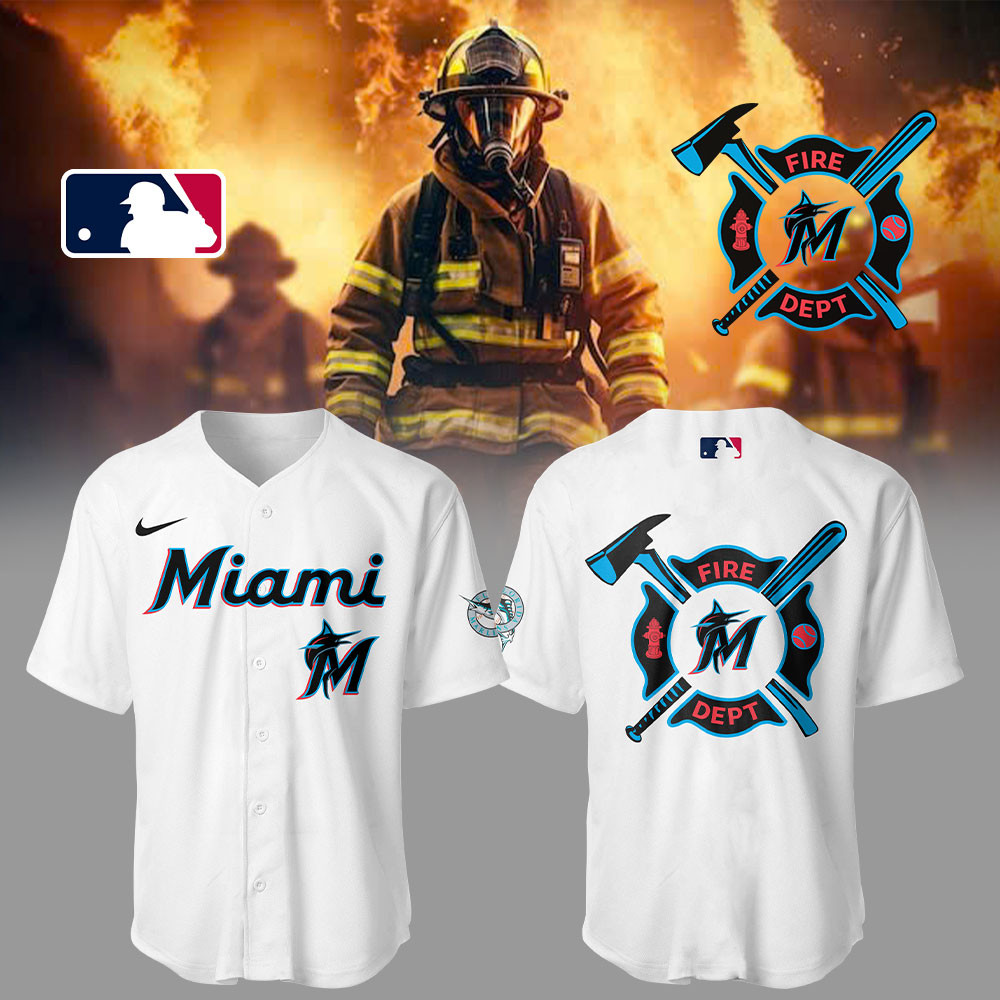 Miami Marlins x Firefighter Appreciation Night Jersey Unique Baseball Gifts