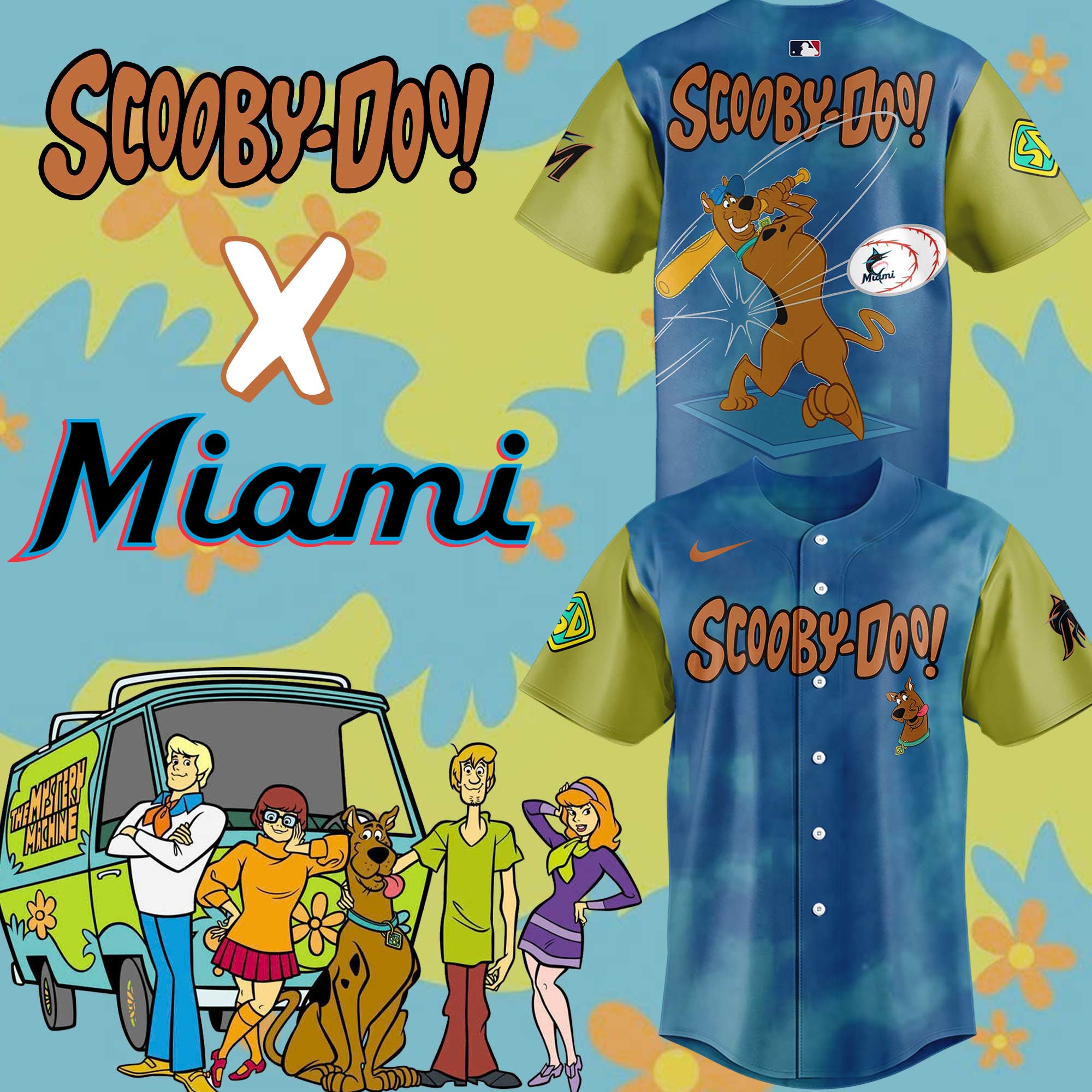 Miami Marlins x Scooby-Doo! Night Jersey Baseball Coach Gift Ideas