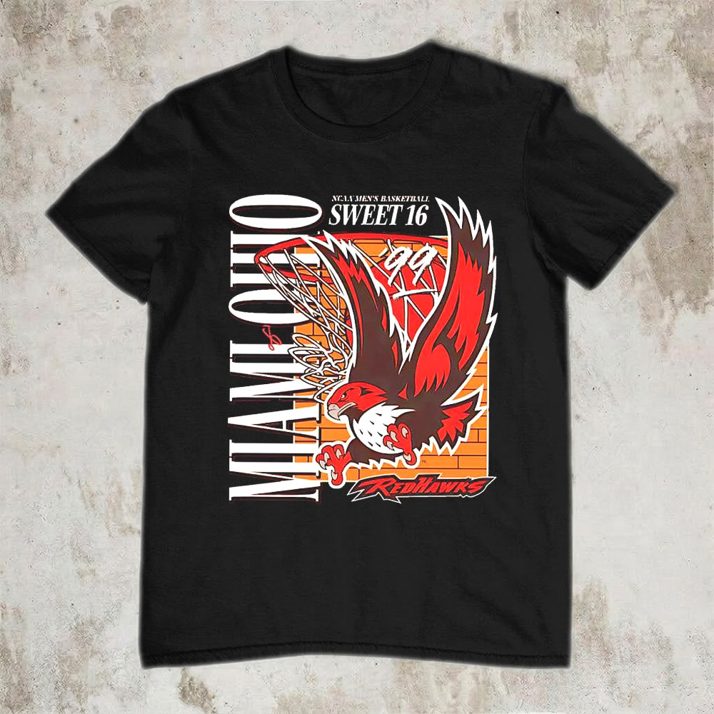 Miami Ohio RedHawks 1999 Sweet Sixteen T-Shirt NCAA Basketball Vintage Retro Fan Gear Gift For Fans