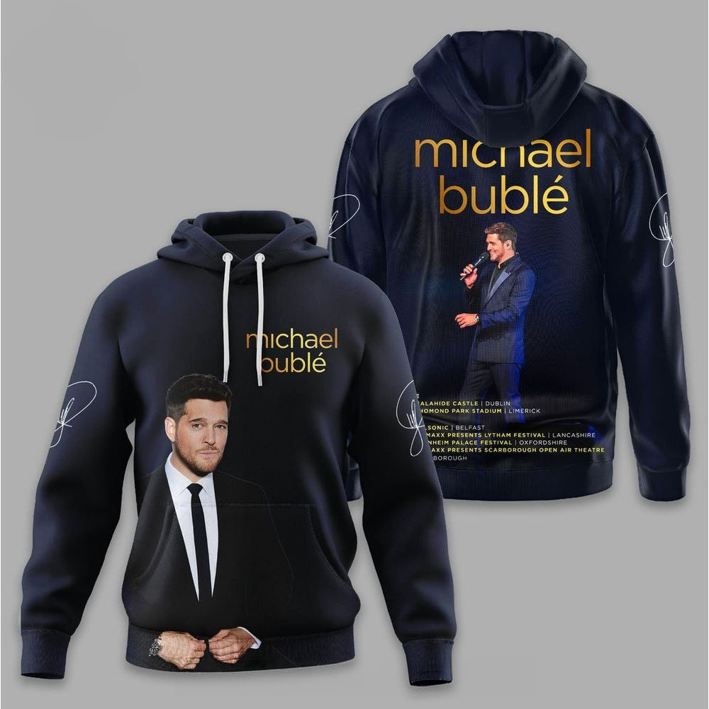 Michael Buble Summer 2026 Shows Hoodie Michael Buble Merch Gift Ideas For Music Lovers