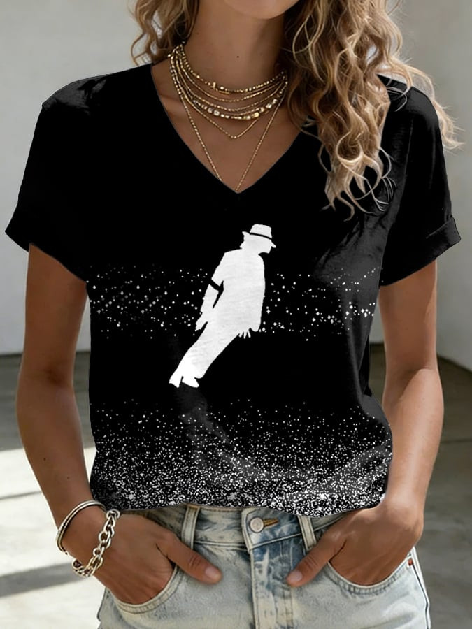 Michael Jackson Anti Gravity Lean V-Neck Shirt Michael Jackson Merch Good Gift For Fans