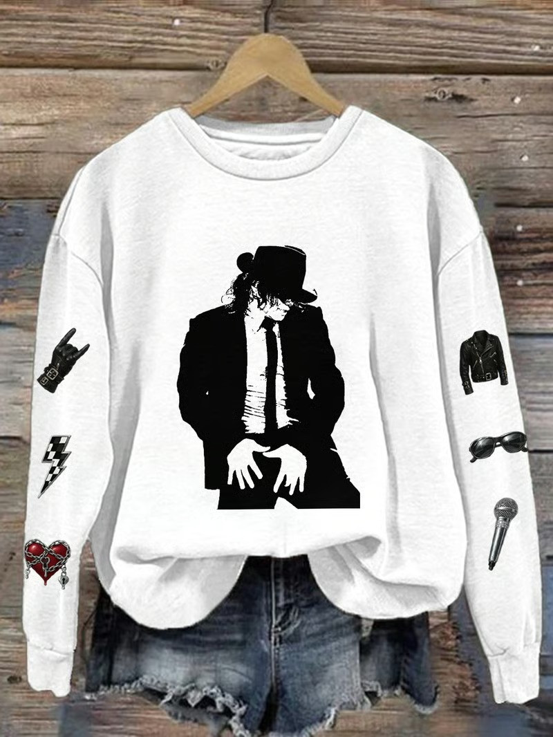 Michael Jackson Bad Era Iconic Sweatshirt King Of Pop Music Legend Tribute Fan Merch Best Gift Fans