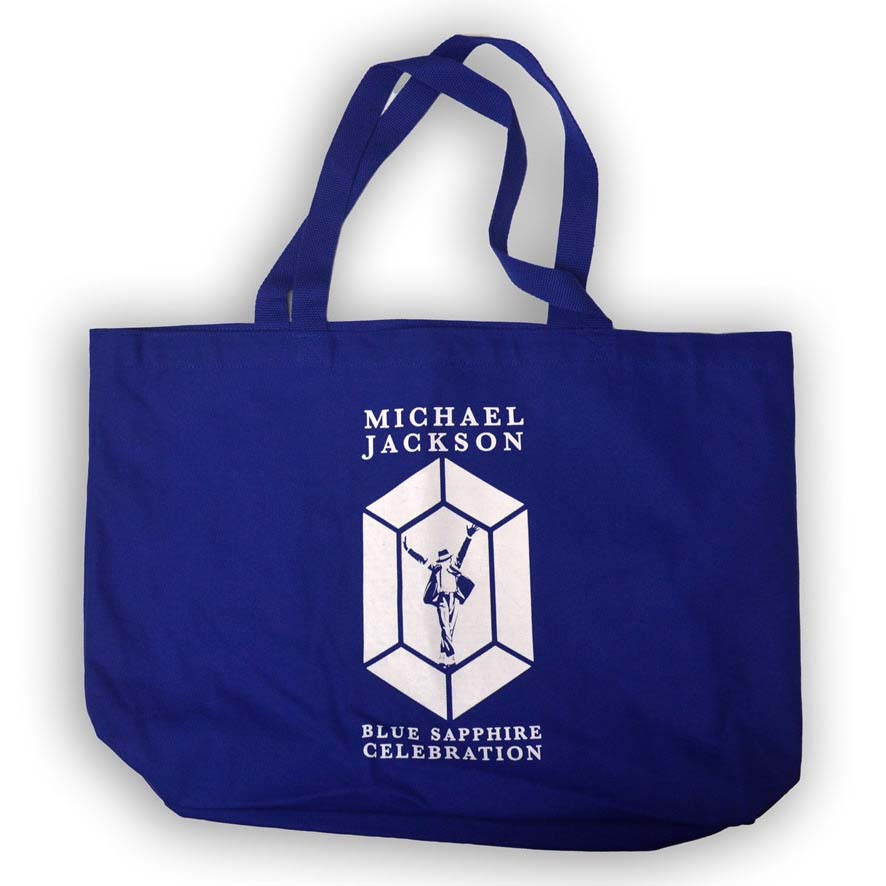 Michael Jackson Blue Sapphire Celebration Tote Bag Michael Jackson Merch Gift For Fans
