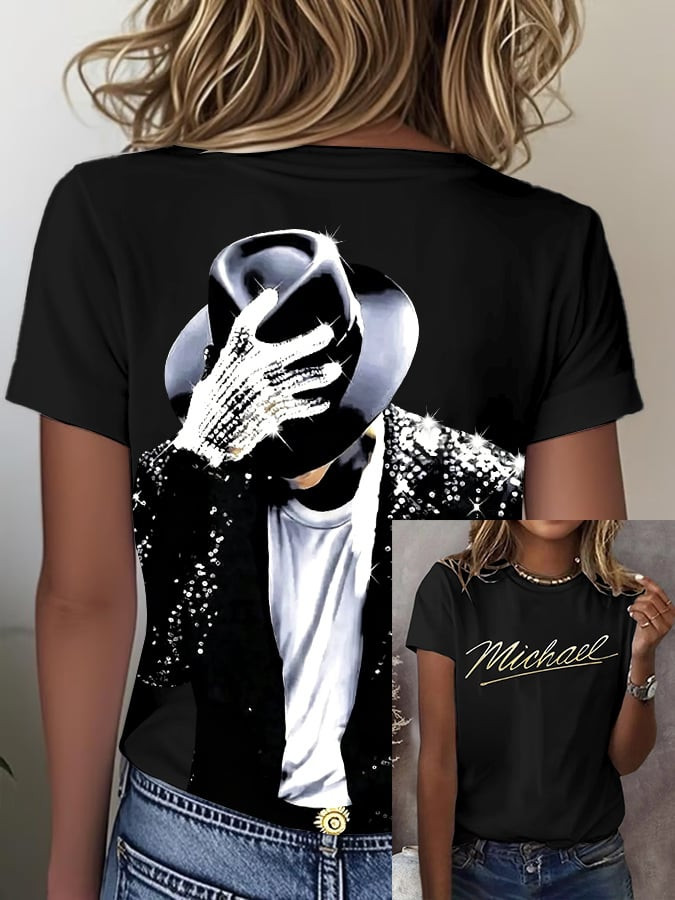 Michael Jackson Dance Pose Art T-Shirt King Of The Pop Apparel Michael Jackson Tribute Gift