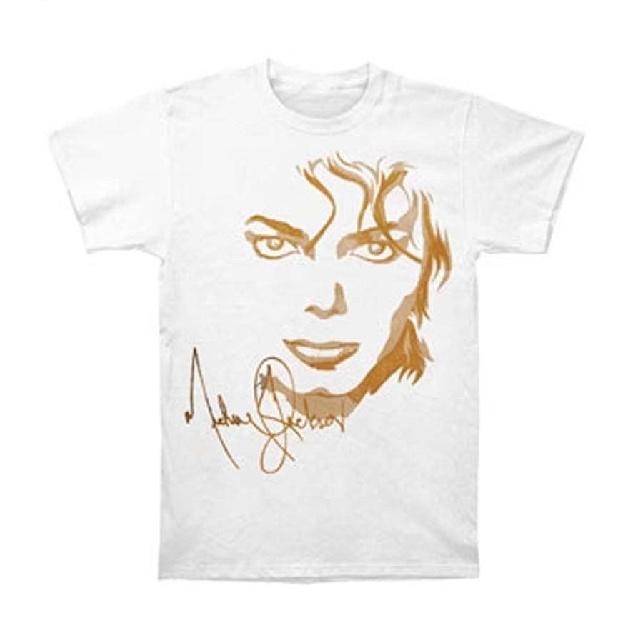 Michael Jackson Gold Signature T-Shirt Michael Jackson Clothing Line King Of Pop Fans Gift