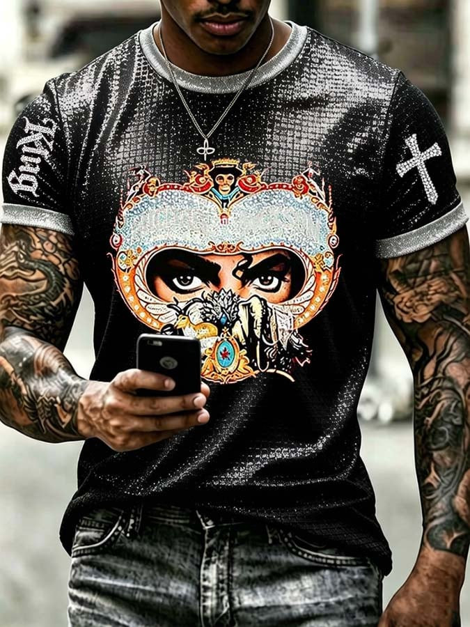 Michael Jackson King Of Pop Holy Cross T-Shirt Michael Jackson Clothes Good Gift For Huge Fans