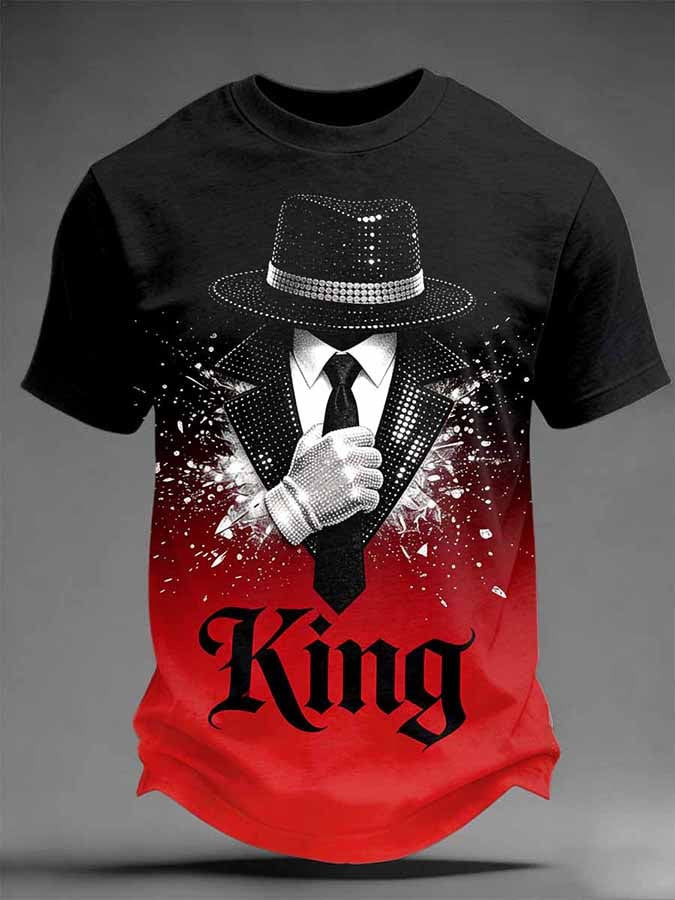 Michael Jackson King Of The Pop Art T-Shirt Michael Jackson Clothes Cool Gift For Boyfriend
