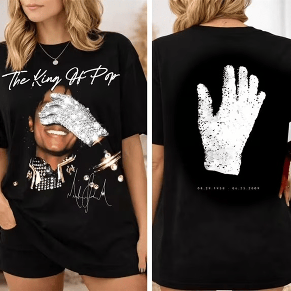 Michael Jackson King Of The Pop Glove T-Shirt Michael Jackson Merch Music Gift For Her
