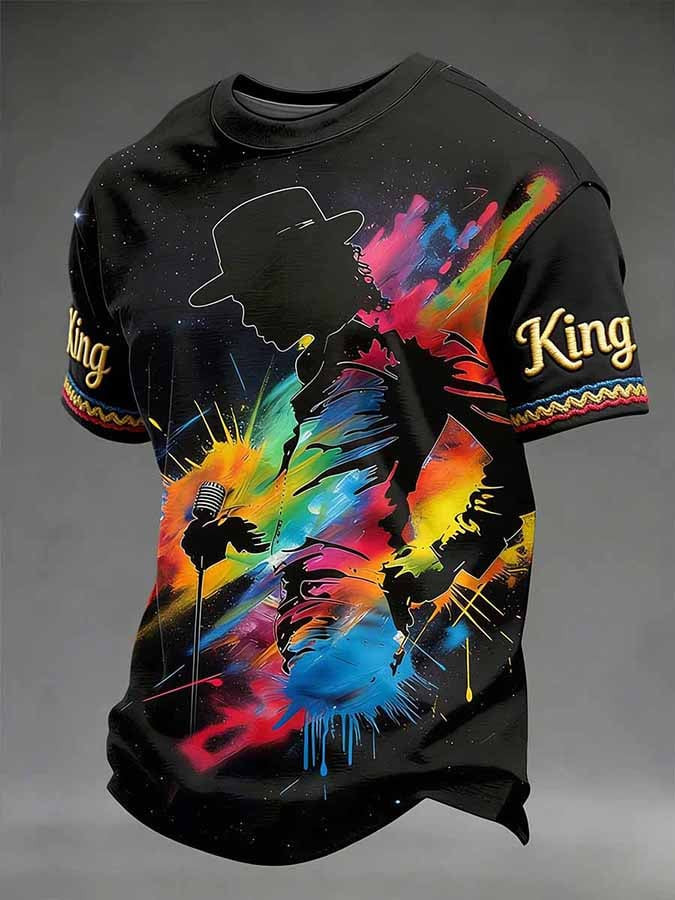 Michael Jackson King Of The Pop T-Shirt Michael Jackson Clothing Line Cool Gift For Boyfriend