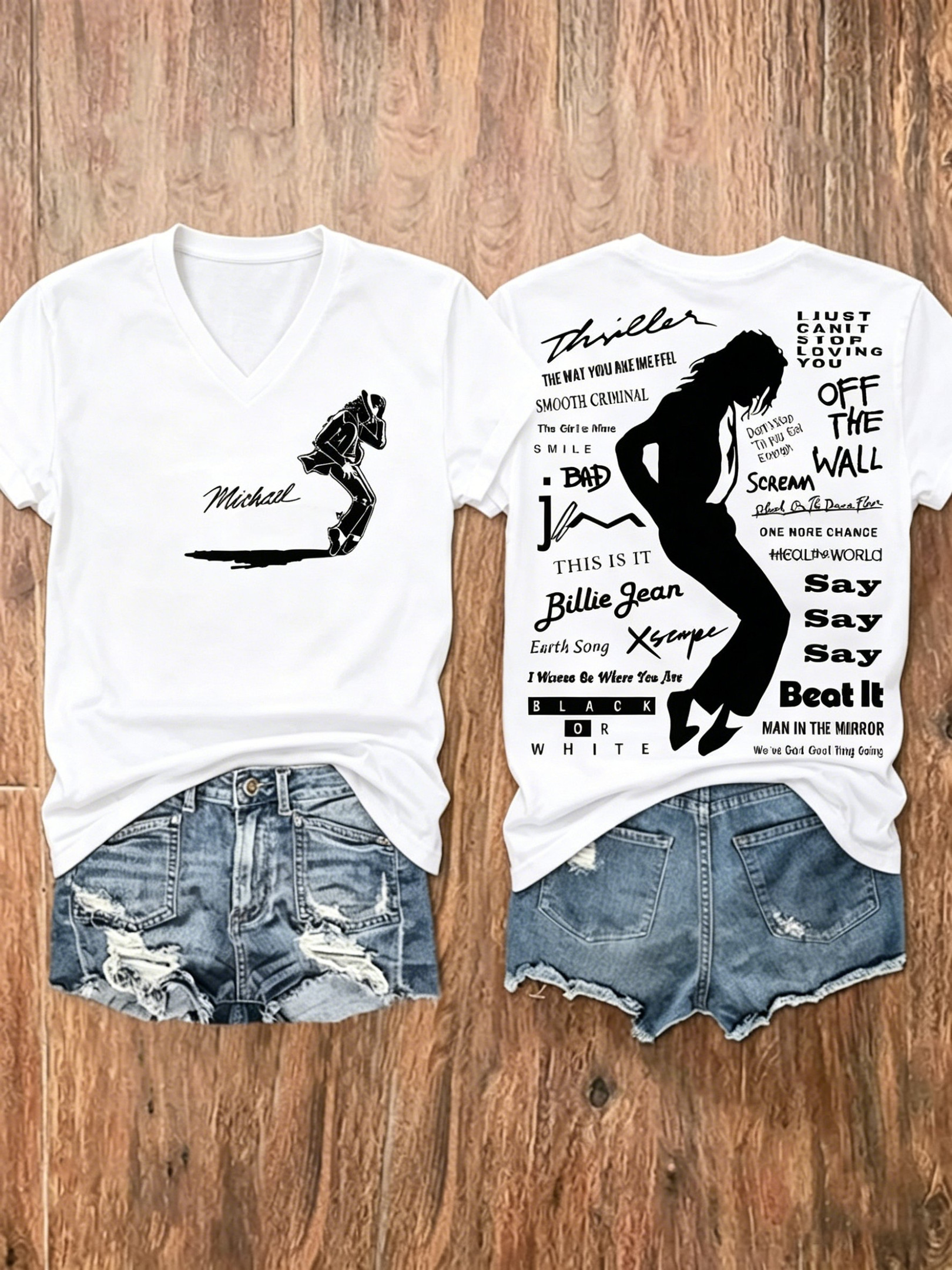 Michael Jackson King Of The Pop V-Neck Shirt Michael Jackson Apparel Gift For Him