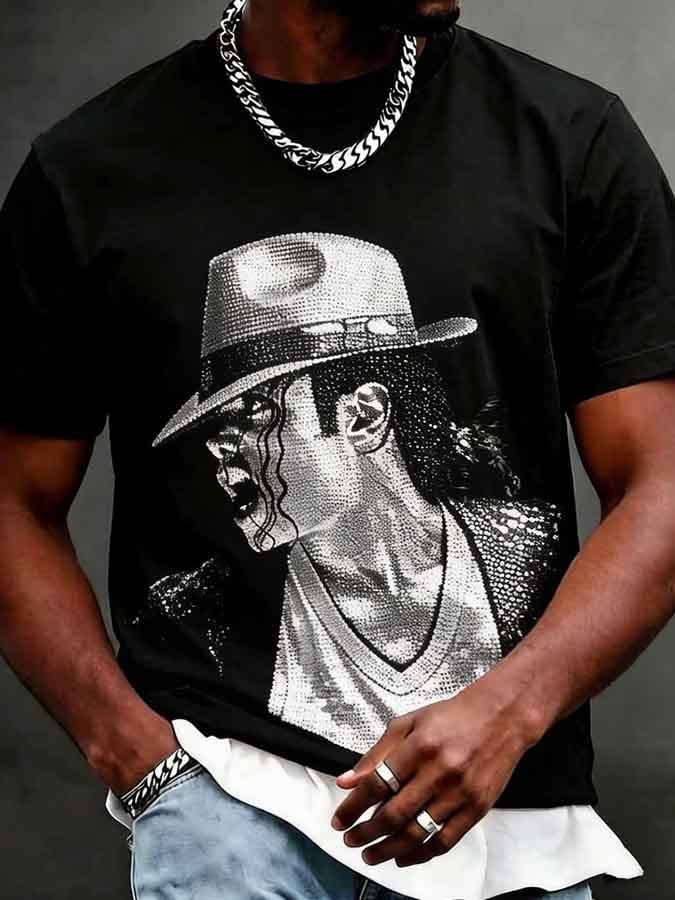 Michael Jackson Portrait T-Shirt King Of The Pop Apparel Michael Jackson Tribute Gift