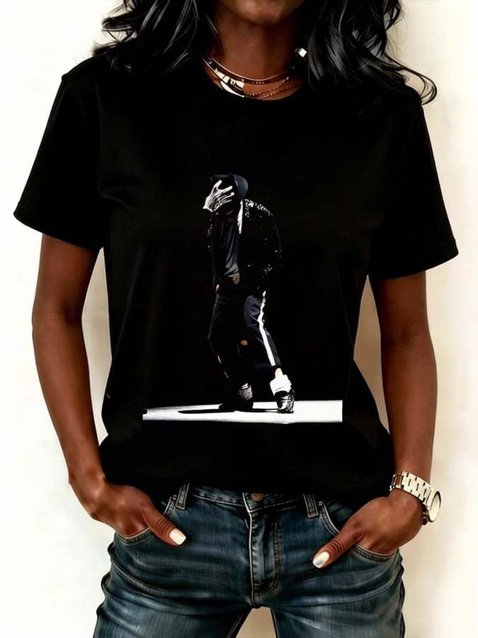 Michael Jackson Posing Graphic T-Shirt Michael Jackson Clothes Unique Gift For Sister