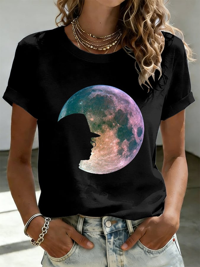 Michael Jackson Silhouette Full Moon T-Shirt Michael Jackson Clothes Birthday Gift For Girlfriend