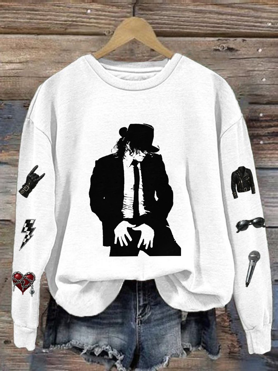 Michael Jackson Silhouette Sweatshirt King Of Pop Tribute Clothing Gift For Fans