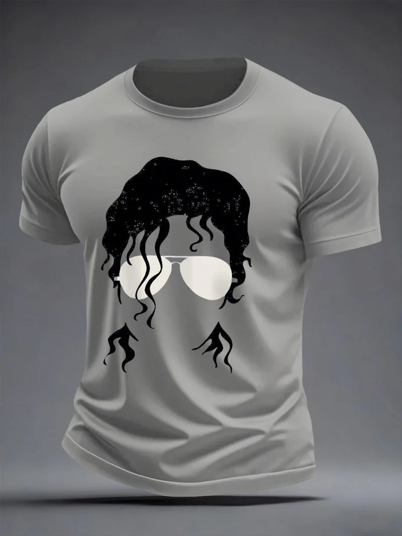 Michael Jackson Sunglasses T-Shirt King of Pop Minimalist Clothing Music Legend Fan Gift