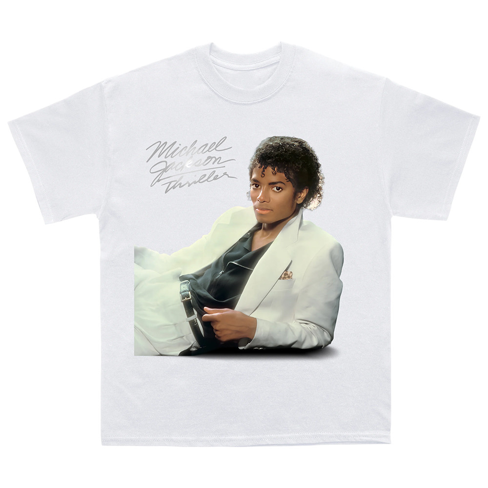 Michael Jackson Thriller Album Cover T-Shirt King Of Pop Michael Jackson Clothes 90s Music Fans Gift