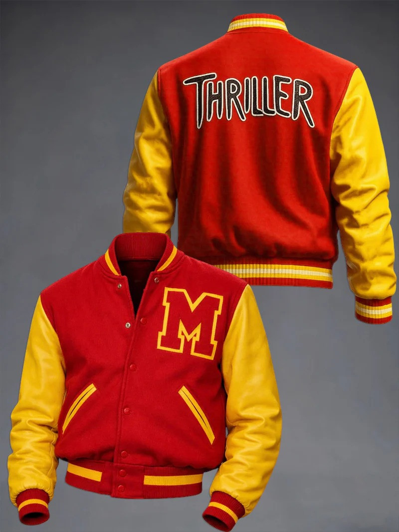 Michael Jackson Thriller Varsity Jacket King Of Pop Tribute Bomber Clothing For Fans