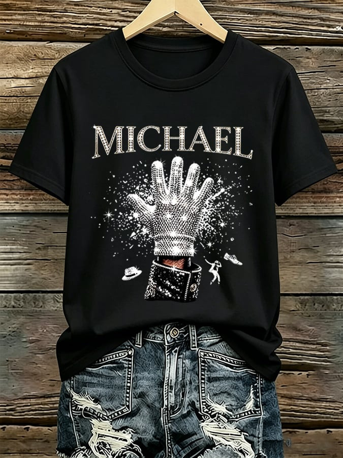 Michael Jackson White Glove Art T-Shirt Michael Jackson Clothes Gift Idea For Sister
