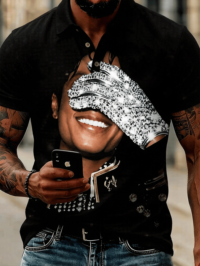 Michael Jackson White Glove Polo Shirt King Of Pop Clothes Unique Gift For Michael Jackson Fans