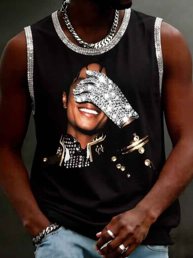 Michael Jackson White Glove Tank Top Michael Jackson Merch Unique Gift For Boyfriend
