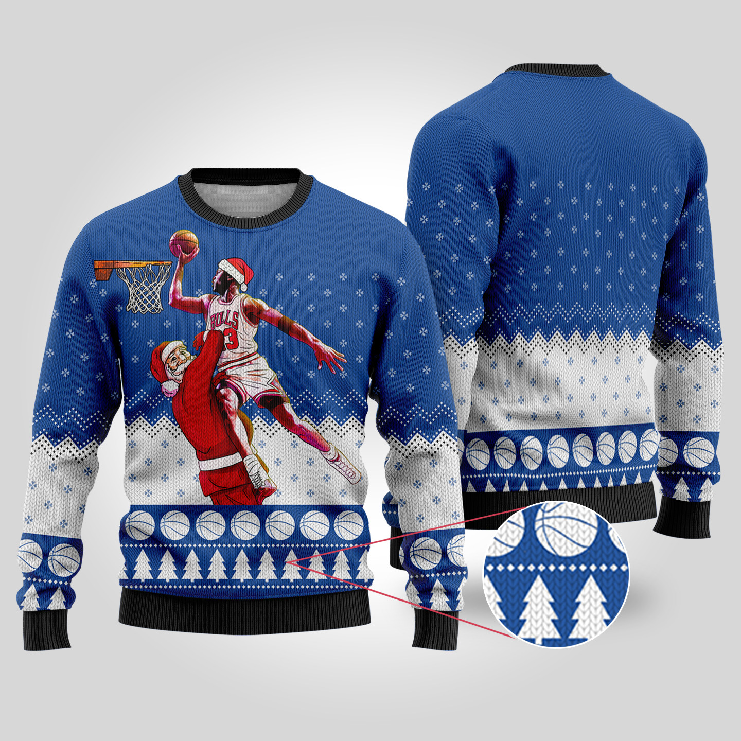 Michael Jordan Funny Ugly Christmas Sweater Royal Seasonal Gift Merch for Cozy Christmas Vibes