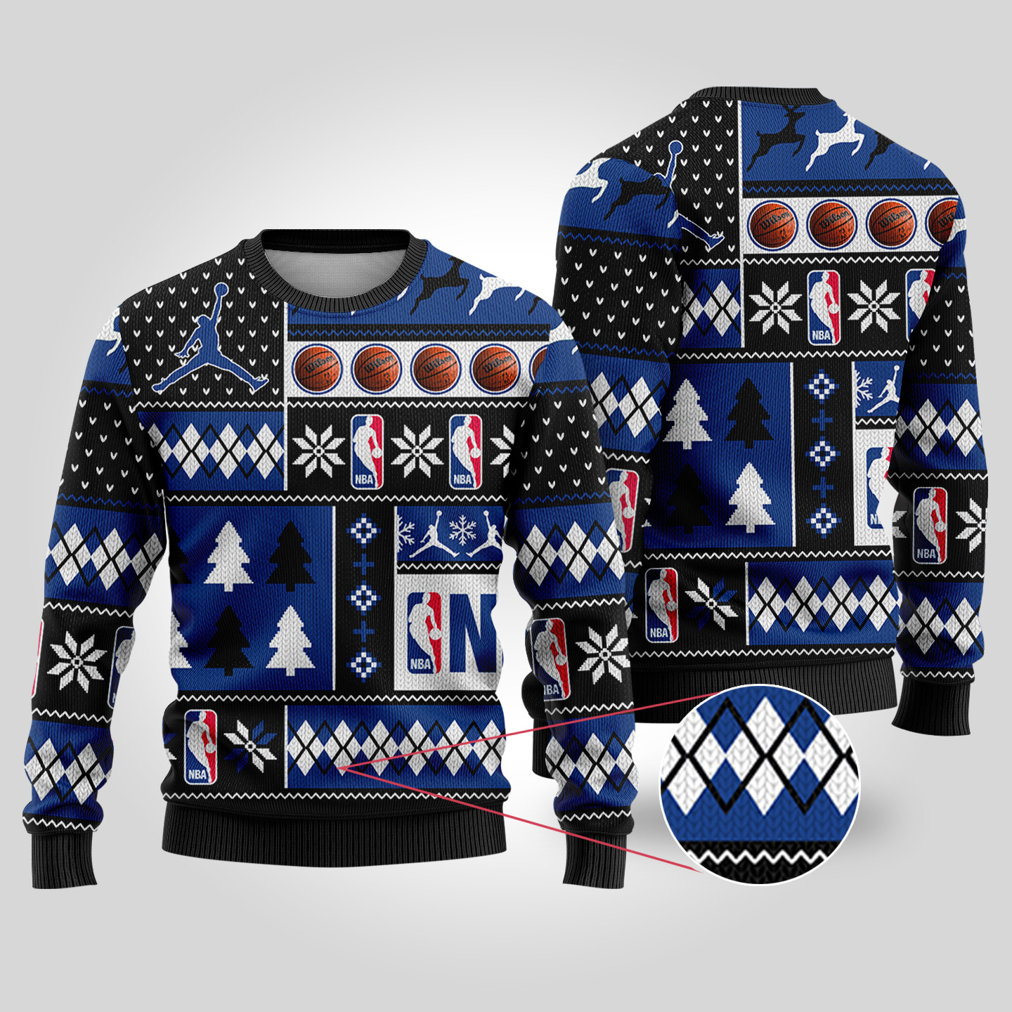 Michael Jordan Nba Ugly Christmas Sweater Black Lovely Christmas Sweater Gift for Mom or Grandma
