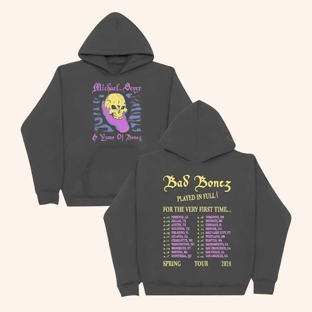 Michael Seyer Merch Bad Bonez Spring Tour 2024 Hoodie Music Gift Ideas For Guys Michael Seyer Merch Bad Bonez Spring Tour 2024 Hoodie Music Gift Ideas For Guys