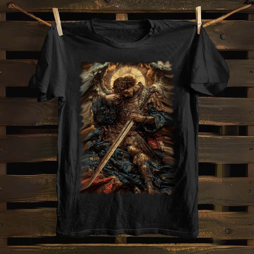 Michael the Archangel Shirt Guardian Angel Design Spiritual Christmas Gift For Men