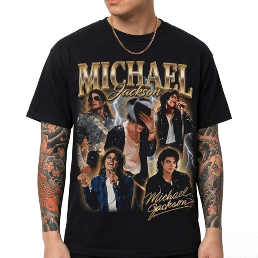Michael Vintage Bootleg 90s Styles T-Shirt Michael Jackson Clothing King Of The Pop Lover Gifts