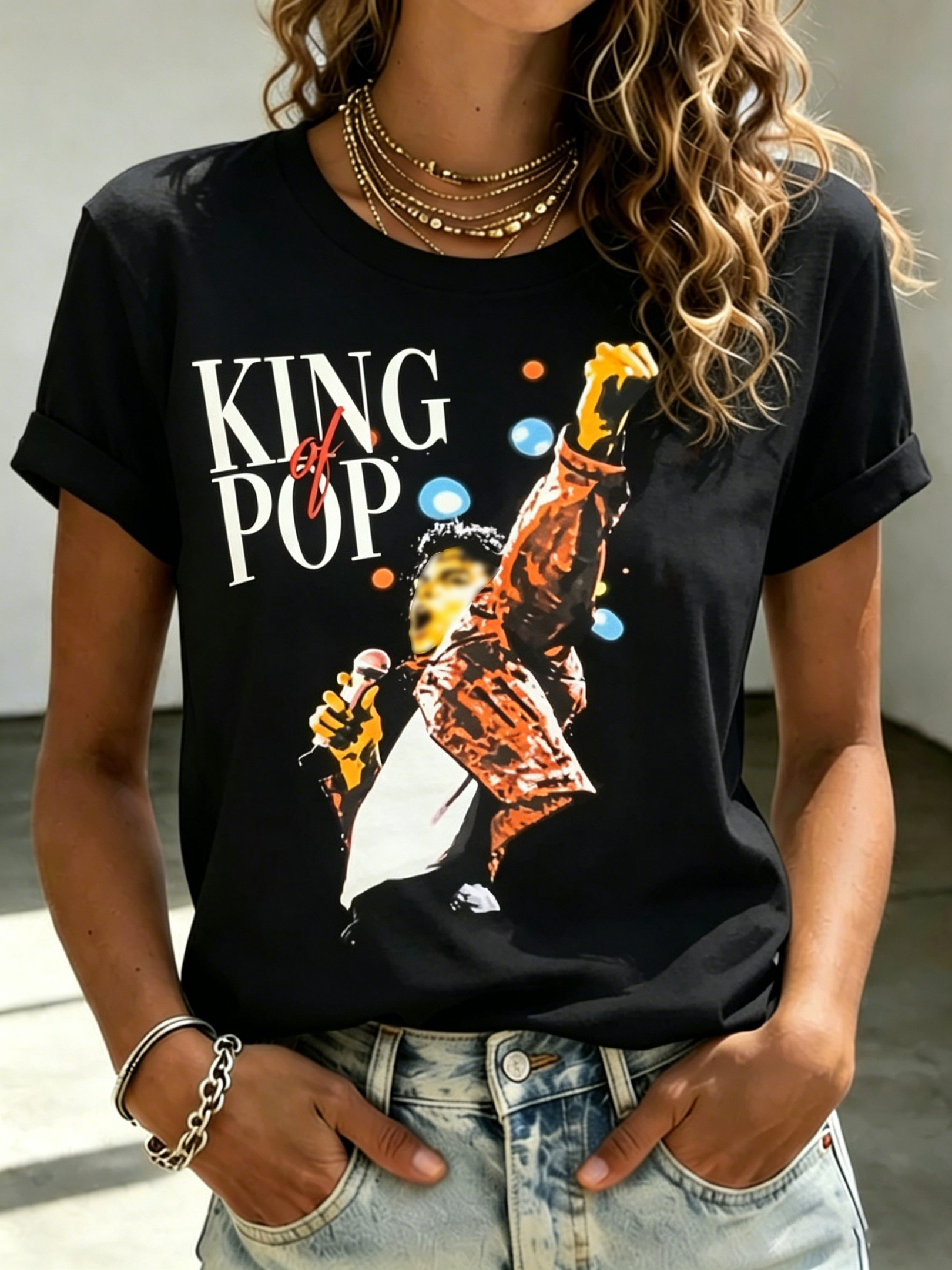 Micheal Jackson Merch King Of Pop T-Shirt Music Concert Merch Micheal Jackson Lover Gift