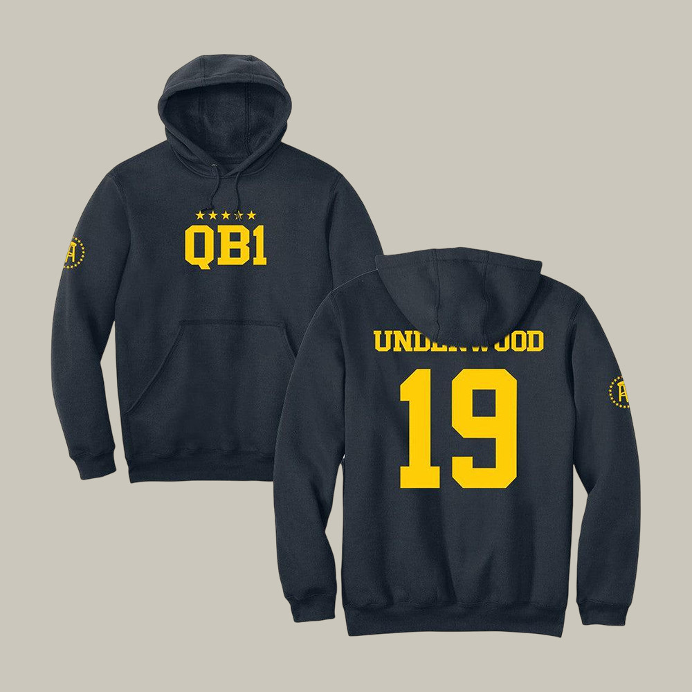 Michigan Basketball Championship Hoodie QB1 UNDERWOOD 19 Clothes Gift For University Students