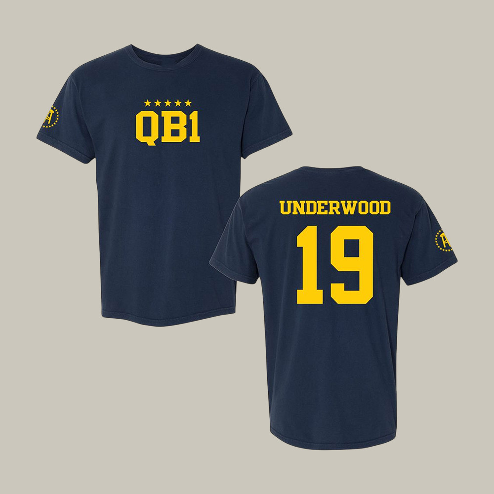 Michigan Basketball T-Shirt QB1 Underwood 19 Stars Clothing Gift For University Students