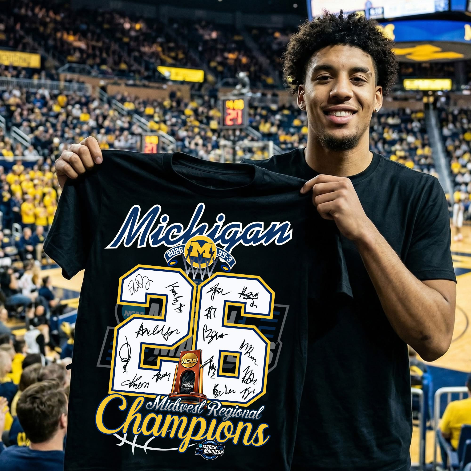 Michigan Championship T-Shirt Midwest Regional Champions Tee Gift For Game Day Fans