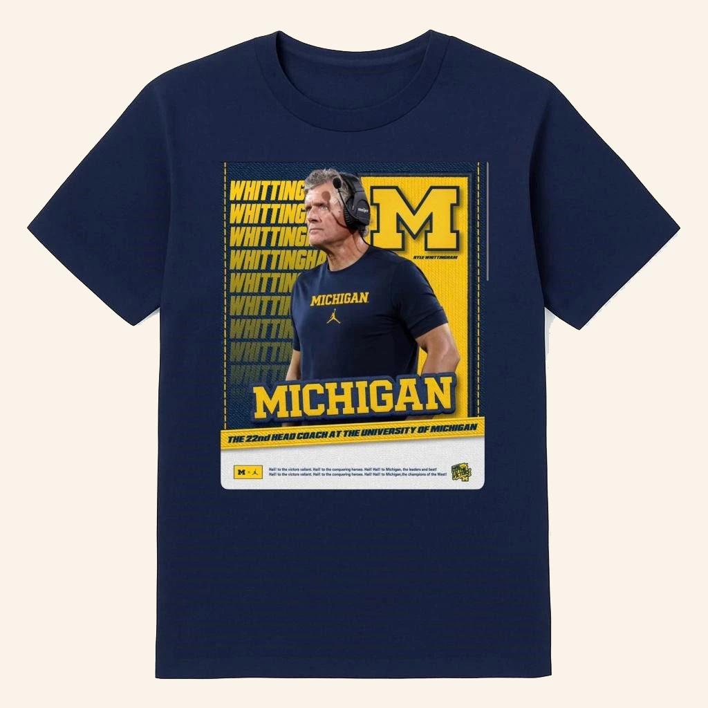 Michigan Football Merch The 22nd Head Coach Kyle Whittingham T-Shirt Gifts For Football Fans