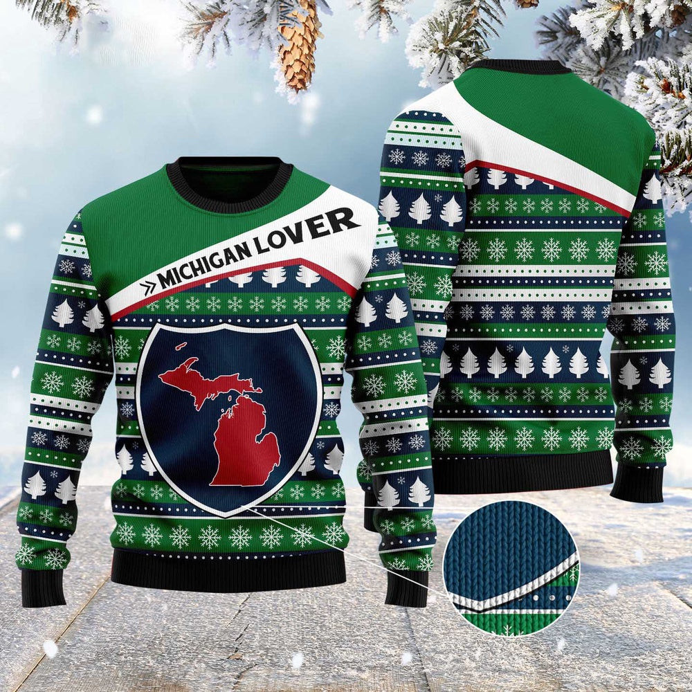 Michigan Lover Ugly Christmas Sweater Funny Ugly Christmas Sweater Best Christmas Gifts