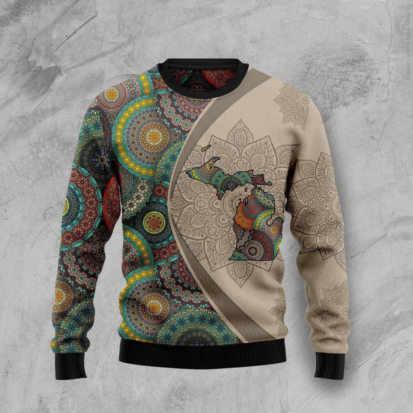Michigan Mandala Ugly Christmas Sweater