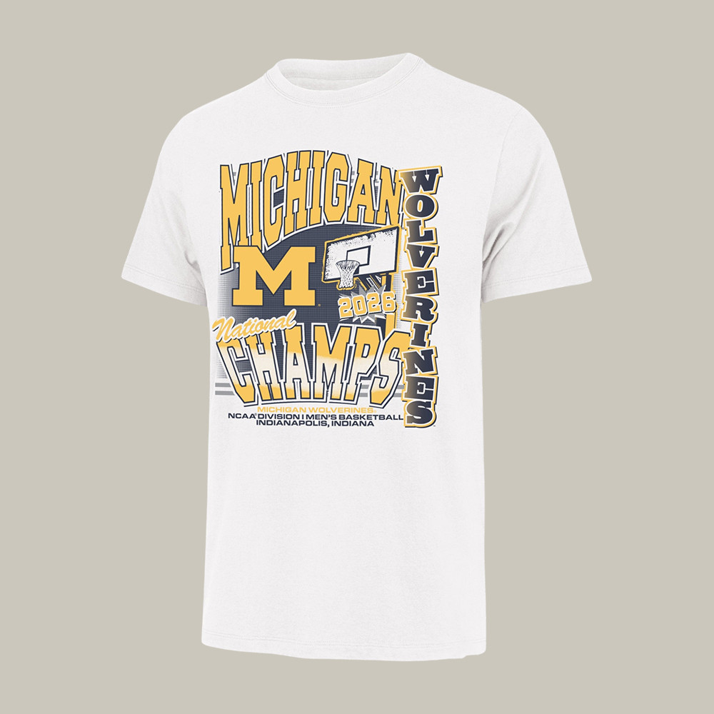 Michigan Men's Basketball National Champions Graphic T-Shirt Game Day Clothing Brother Gift