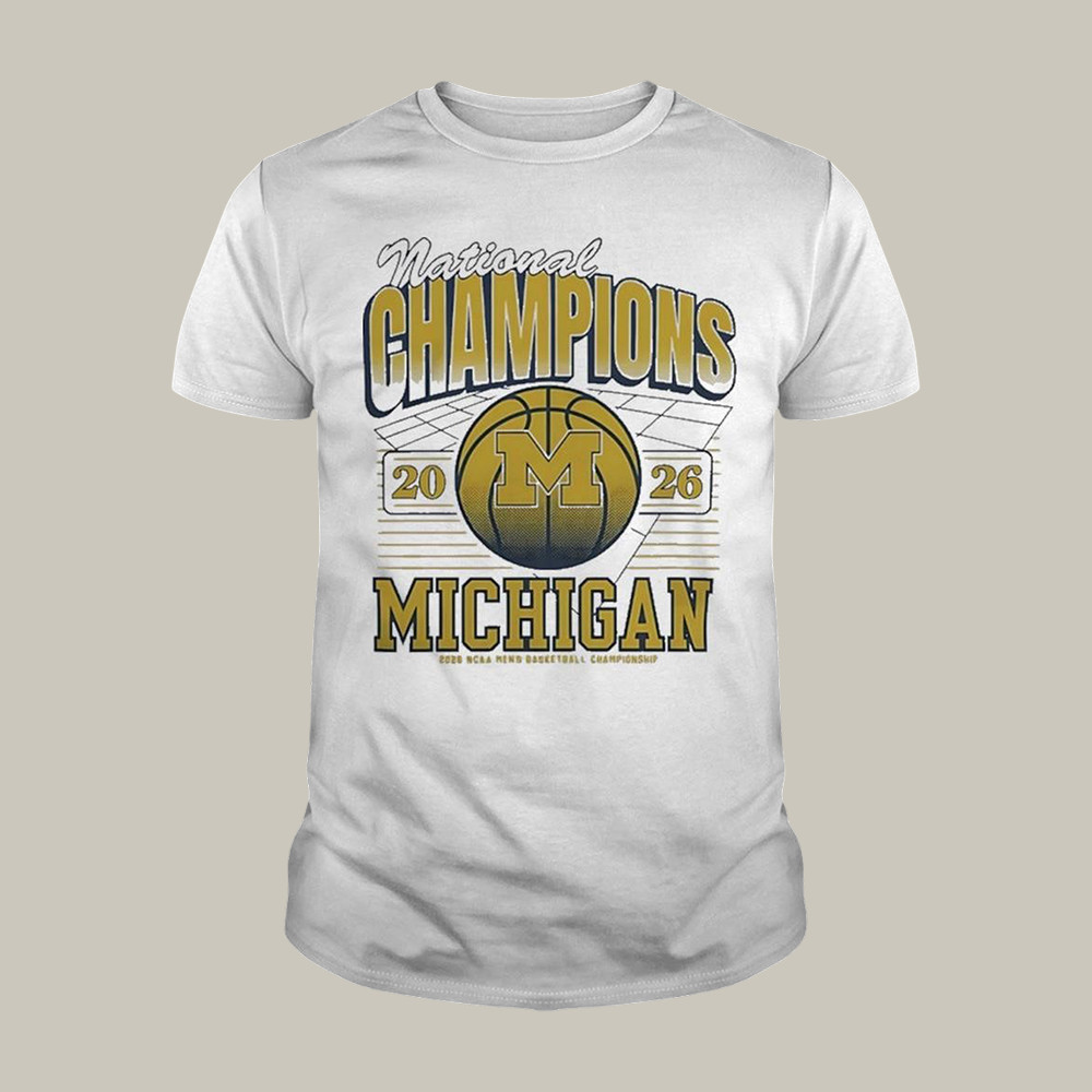 Michigan Men's Basketball NCAA National Champions T-Shirt 2026 Final Four Clothes