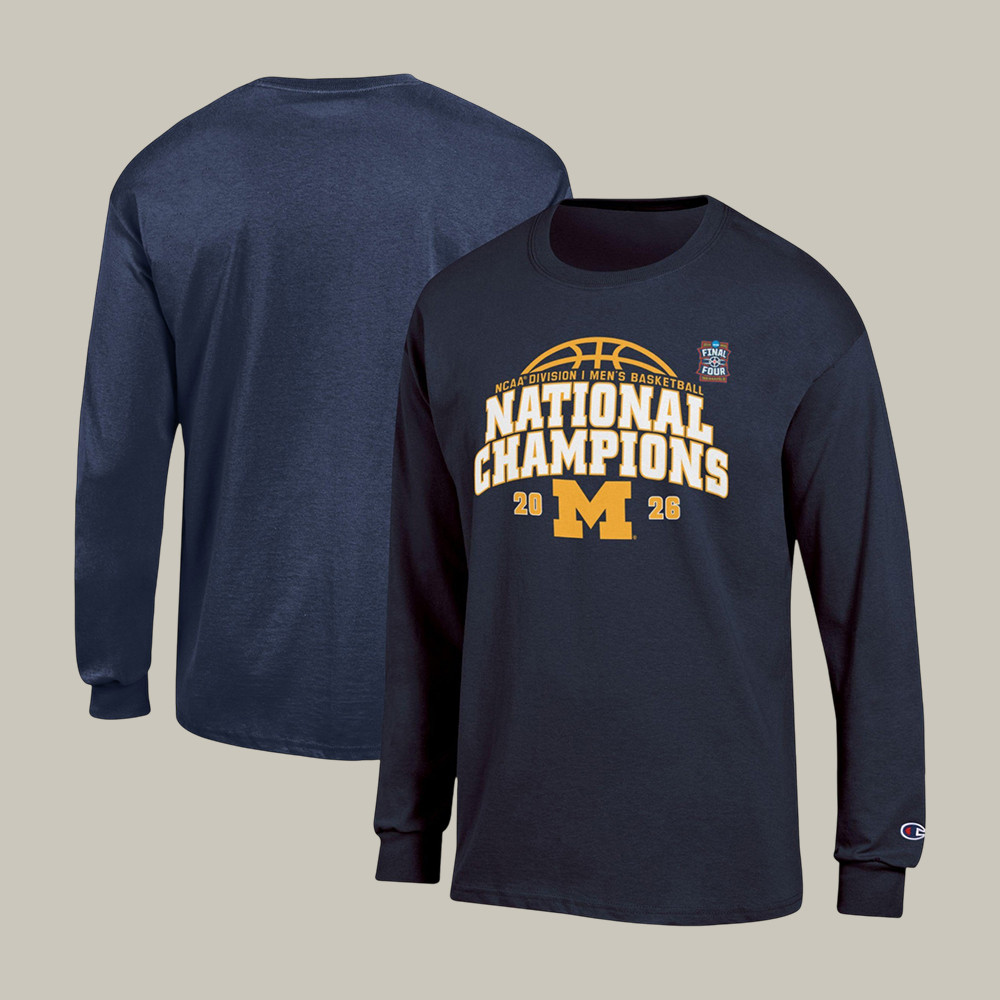 Michigan National Championship Long Sleeve Shirt 2026 Champions Merchandise Gift For New Students
