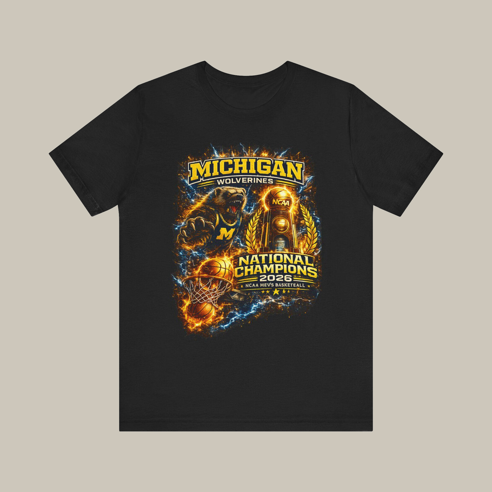 Michigan National Championship T-Shirt 2026 Champions Merch Gift For Tournament Fans