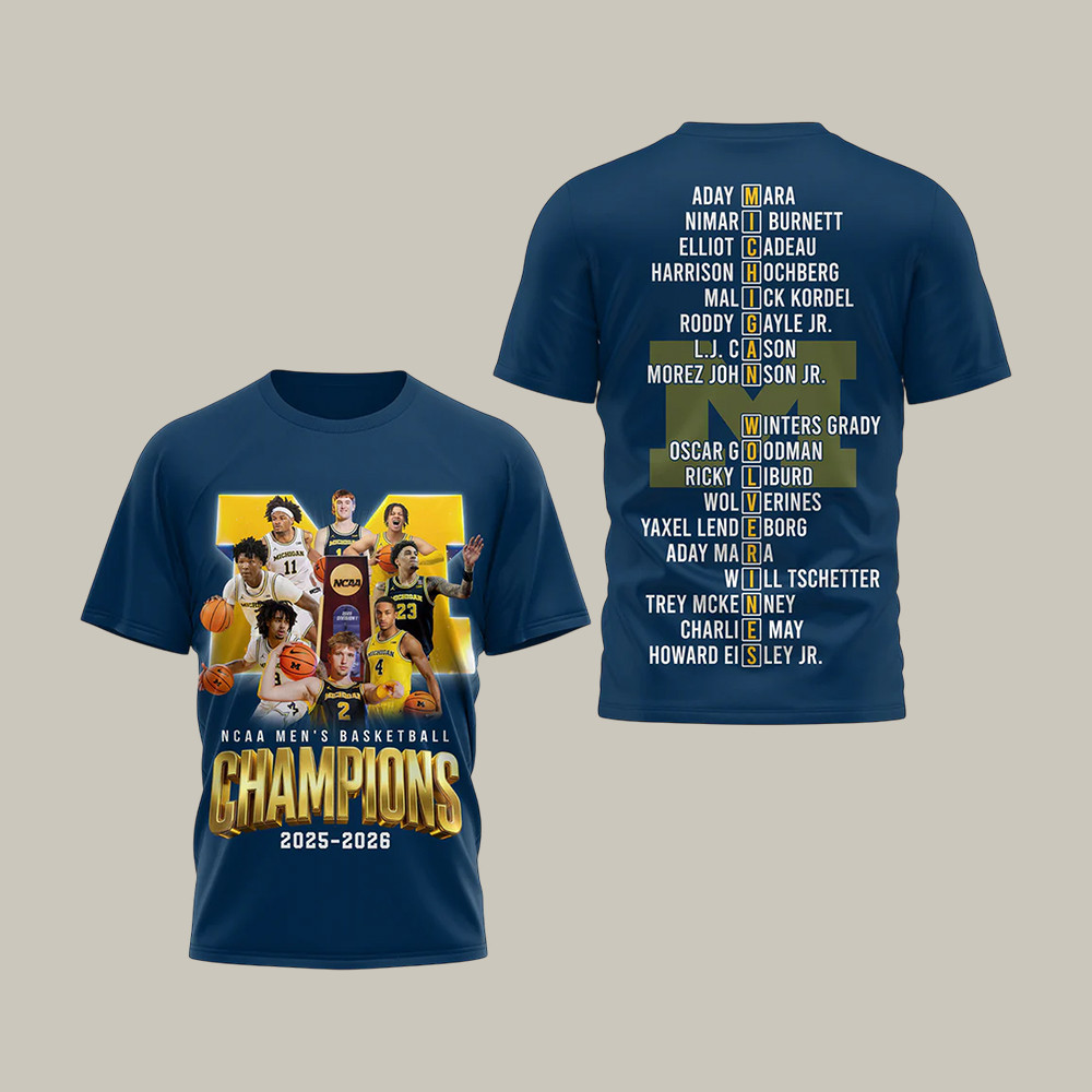 Michigan National Championship T-Shirt Team Celebrates Victory Shirt Gift For Stadium Goers