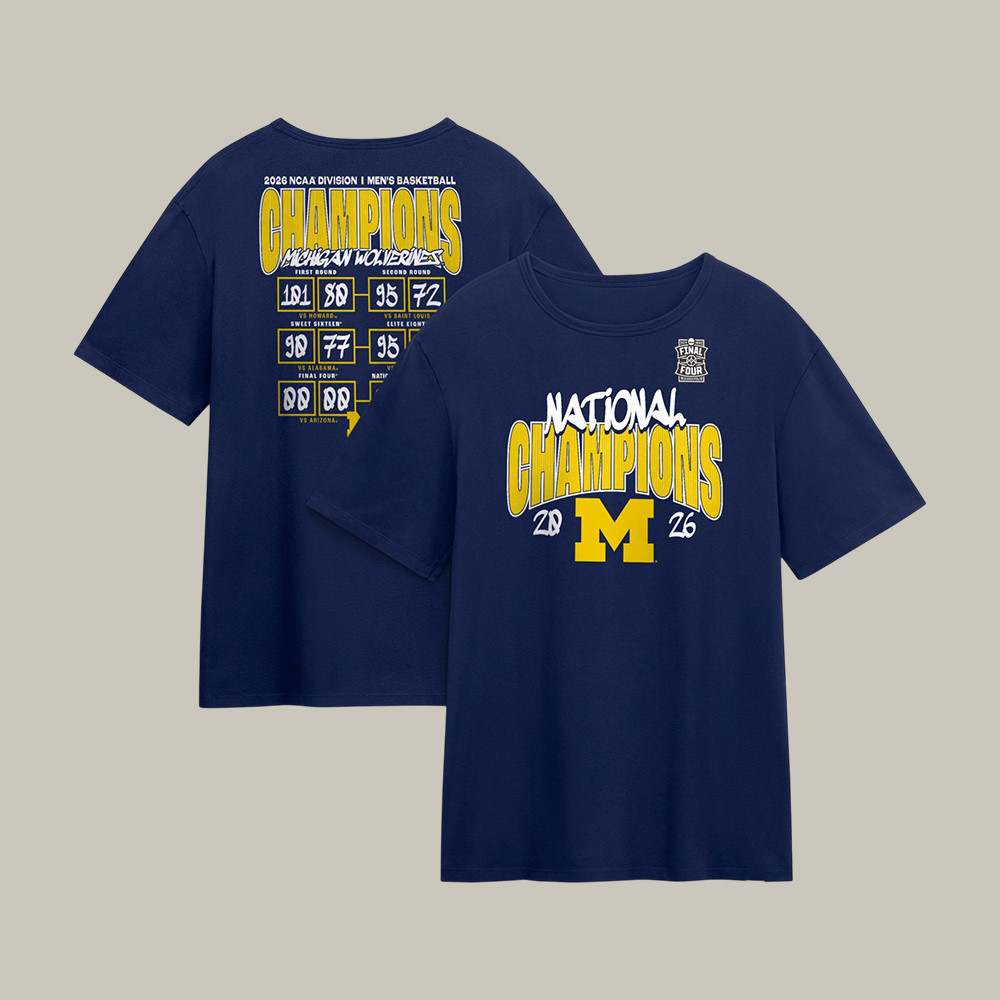 Michigan National Champs T-Shirt 2026 Champions Clothes Gift For Tournament Fans