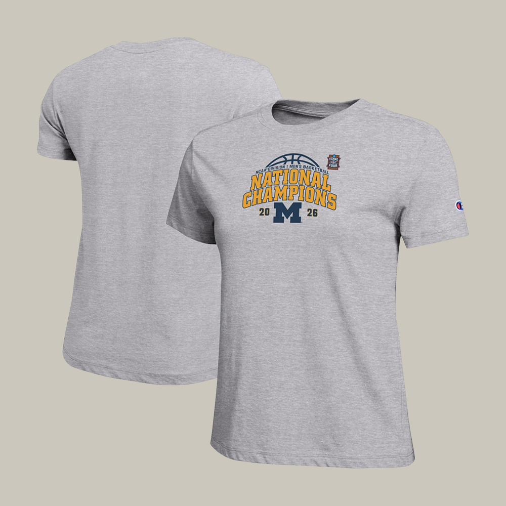 Michigan National Champs T-Shirt Champions Basketball Apparel Gift For College Students