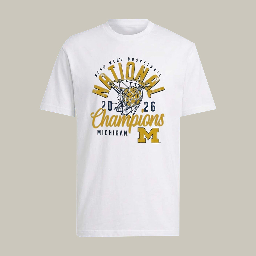 Michigan NCAA Men's Basketball National Champions T-Shirt 2026 Basketball Final Four Merch