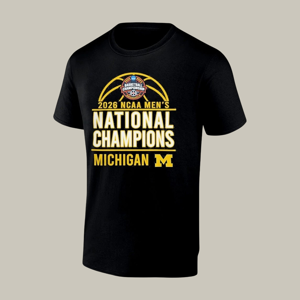 Michigan NCAA Men's Basketball National Champions T-Shirt 2026 Final Four Merch Basketball Gear