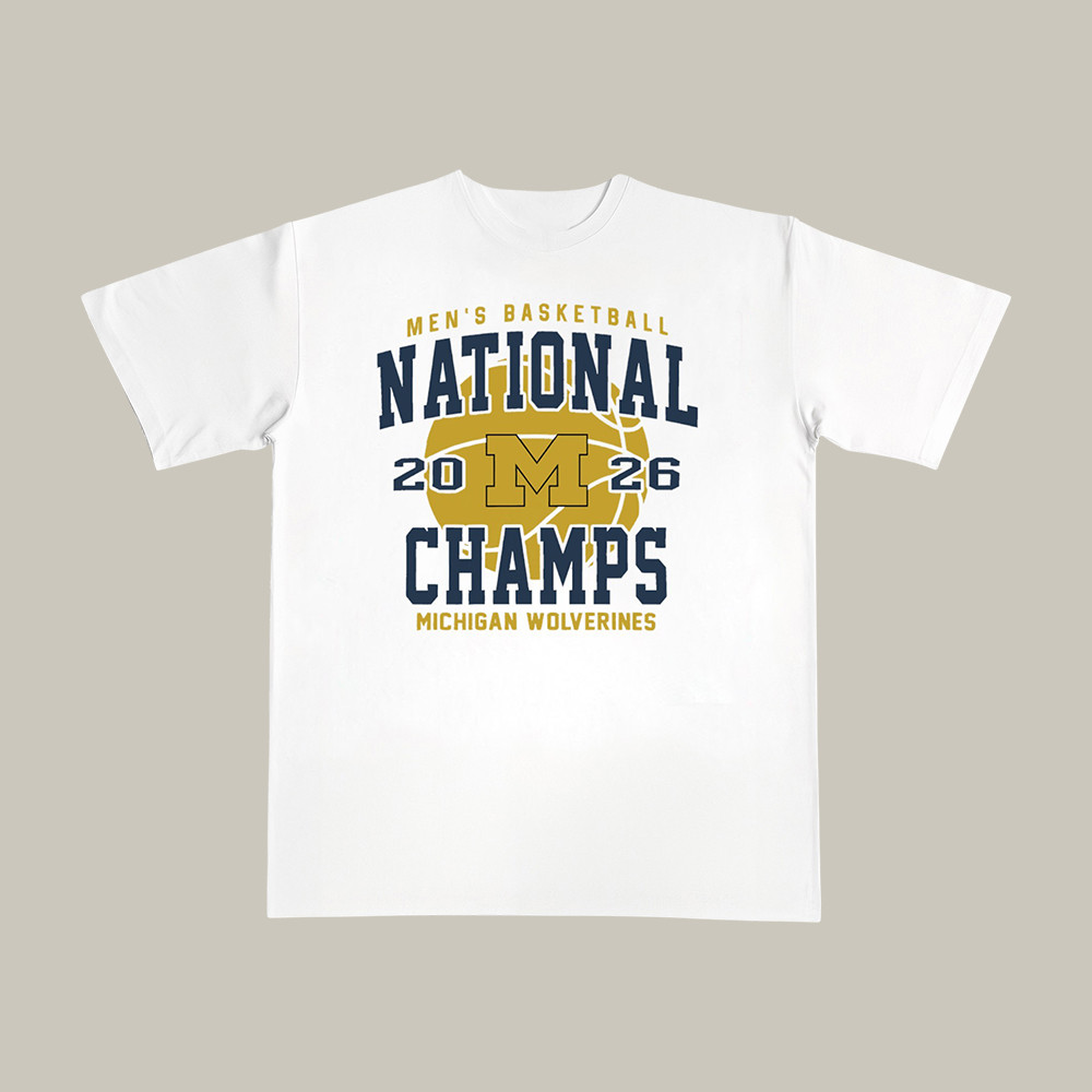 Michigan NCAA National Championship T-Shirt 2026 Basketball Final Four Merch Present For Him