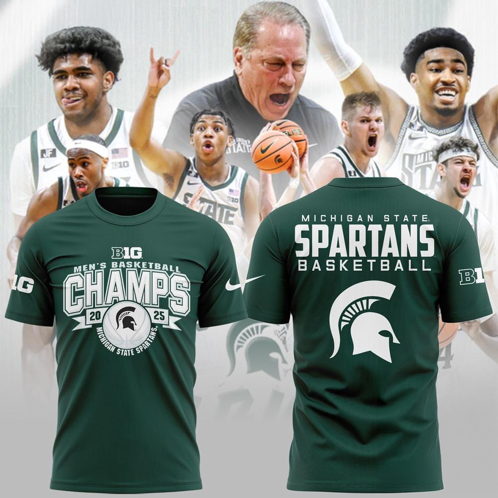 Michigan State 2025 Big Ten Men's Basketball Regular Season Champions Limited Shirt Fans Gifts